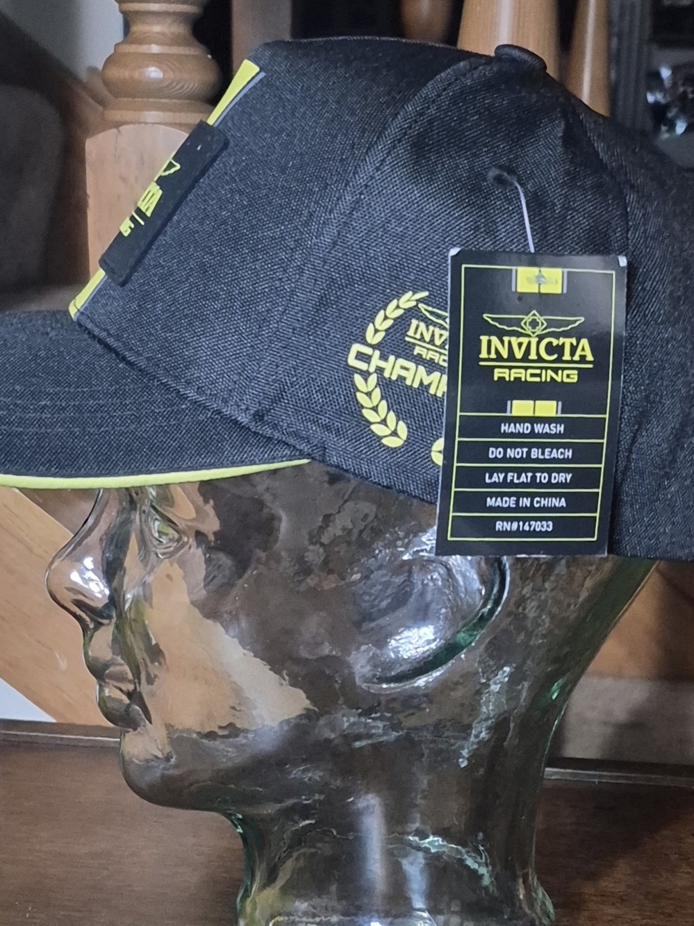 Invicta Racing Black & Yellow Cap - Picture 8 of 11